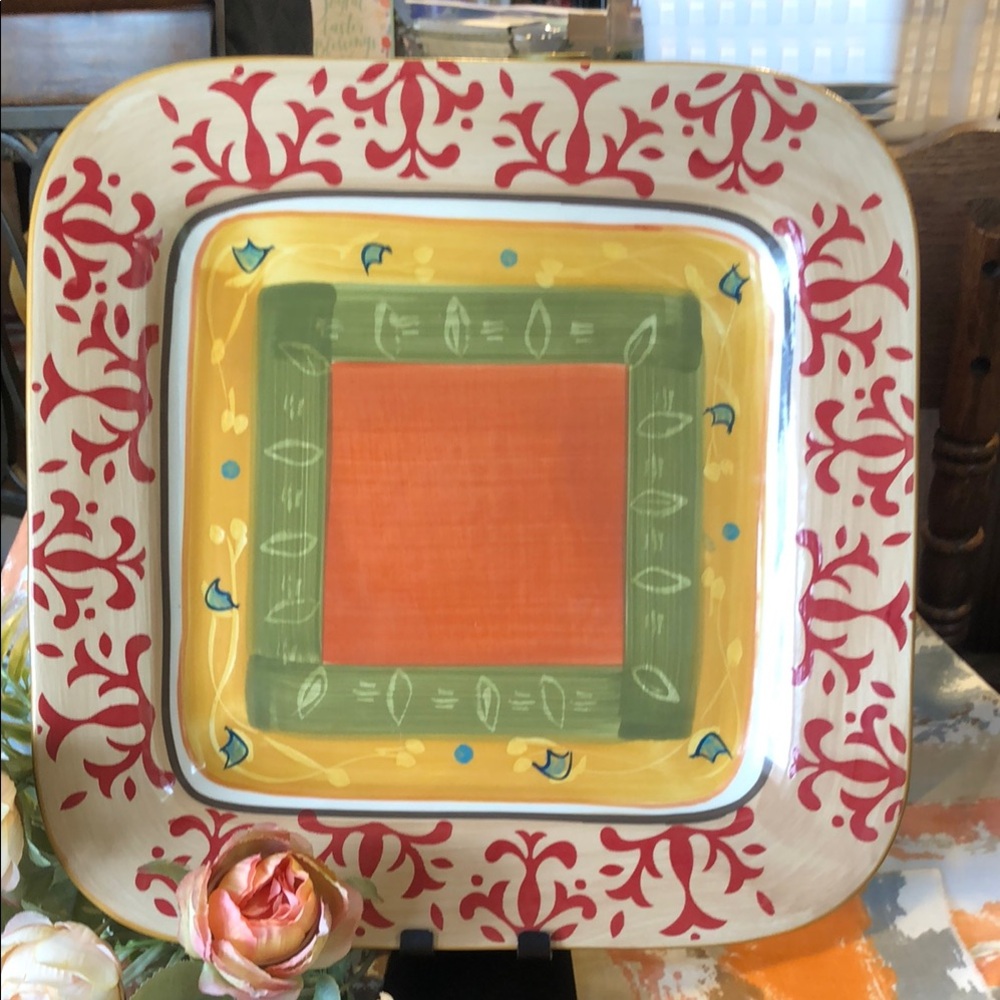 Colorful Square Ceramic Plate